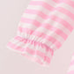 Pink football sequin stripe bubble