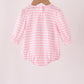 Pink football sequin stripe bubble