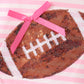 Pink football sequin stripe ruffle pants set