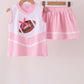 Pink football sequin skorts set