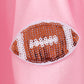 Pink football sequin tiered dress