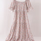 Floral print tiered mom dress