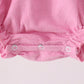Pink corduroy lace smocked bubble