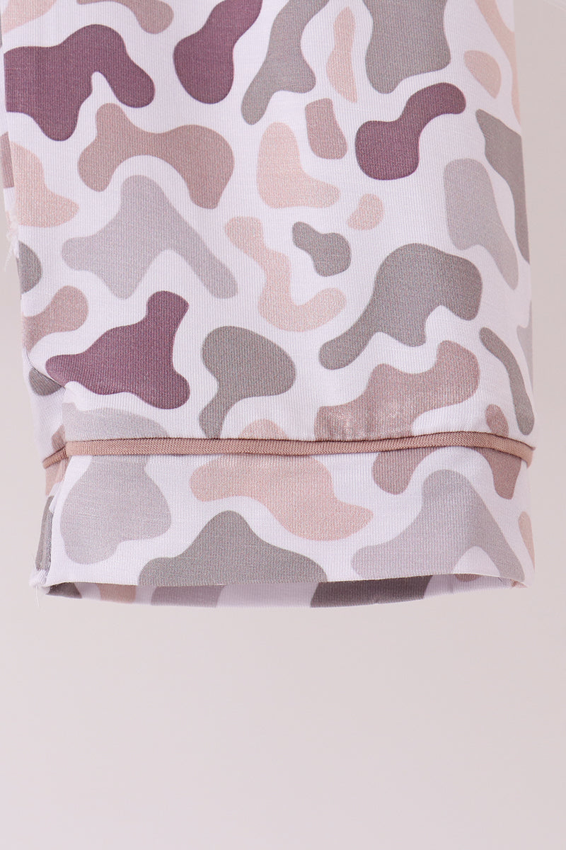 Camouflage bamboo pajama set