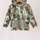Camouflage puppy embroidery hoodie