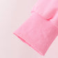 Pink football sequin mom&me top