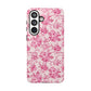 Pink Vintage Floral Tough Phone Case — Protective iPhone Cover