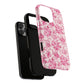 Pink Vintage Floral Tough Phone Case — Protective iPhone Cover