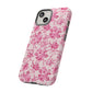 Pink Vintage Floral Tough Phone Case — Protective iPhone Cover