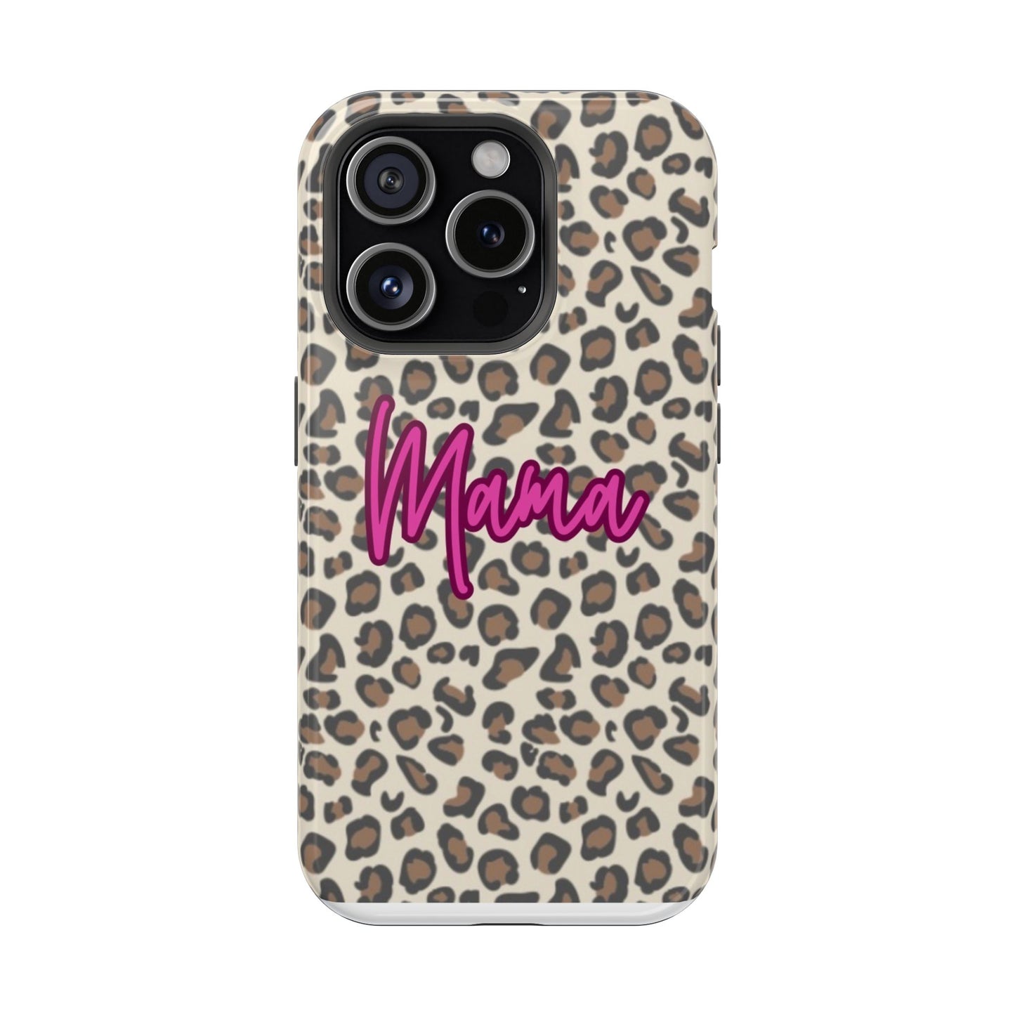 Mama Leopard Print Magnetic Impact Phone Case