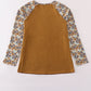 Halloween camouflage applique mom top