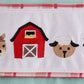 Green farm embroidery top