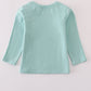 Green farm embroidery top