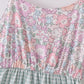 Garden gingham mom&me tiered dress