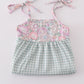 Garden gingham mom&me tiered dress