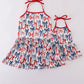 Bow print mom&me top