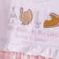 Pink plaid print turkey embroidery girl bubble