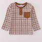 Brown plaid top