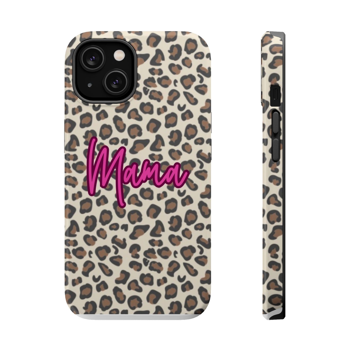 Mama Leopard Print Magnetic Impact Phone Case