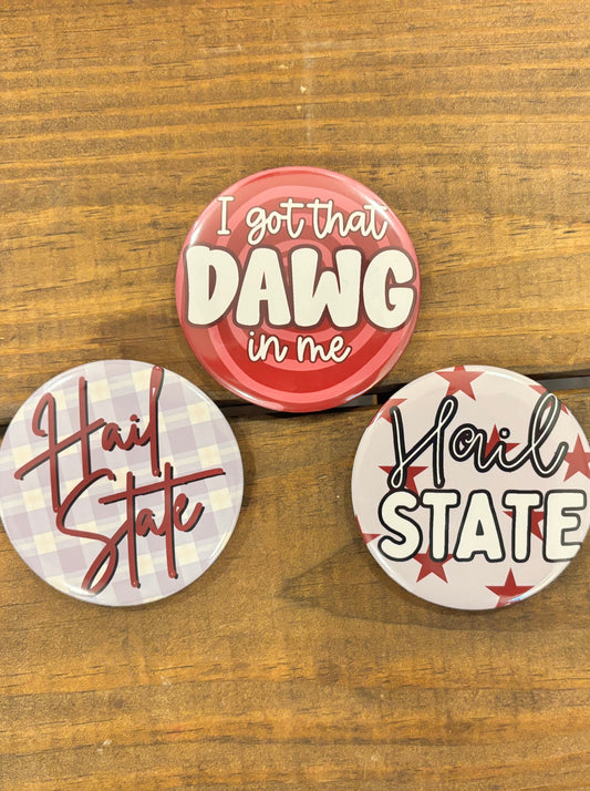 3” Game Day Button - MSU Options