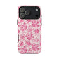 Pink Vintage Floral Tough Phone Case — Protective iPhone Cover