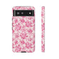 Pink Vintage Floral Tough Phone Case — Protective iPhone Cover