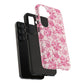 Pink Vintage Floral Tough Phone Case — Protective iPhone Cover