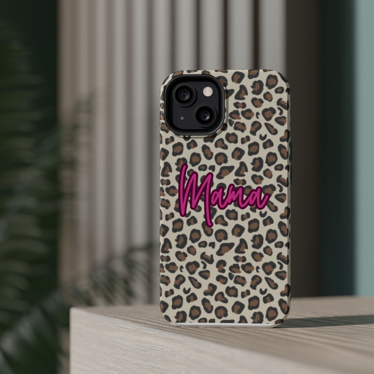 Mama Leopard Print Magnetic Impact Phone Case