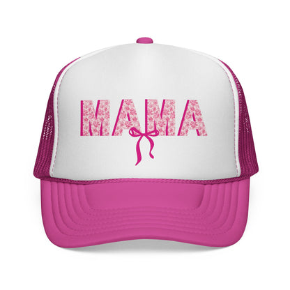 Pink MAMA Bow Trucker Hat