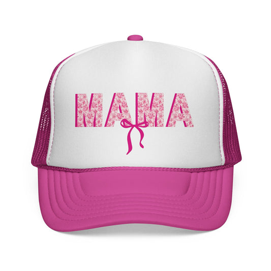Pink MAMA Bow Trucker Hat