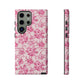 Pink Vintage Floral Tough Phone Case — Protective iPhone Cover