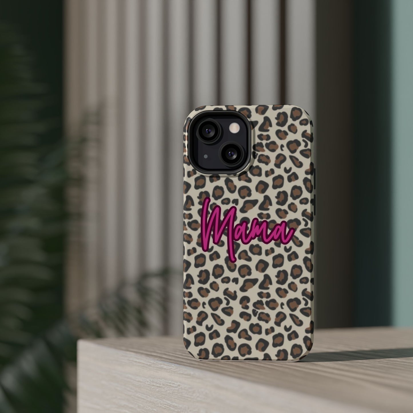 Mama Leopard Print Magnetic Impact Phone Case