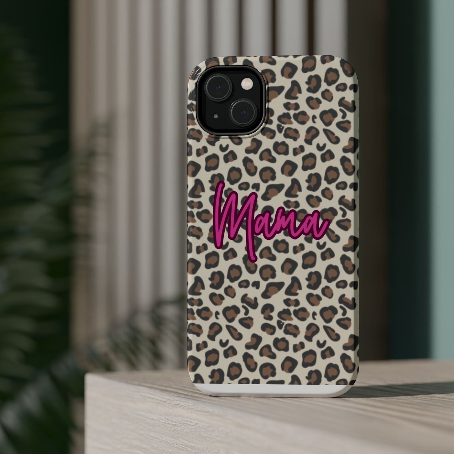 Mama Leopard Print Magnetic Impact Phone Case