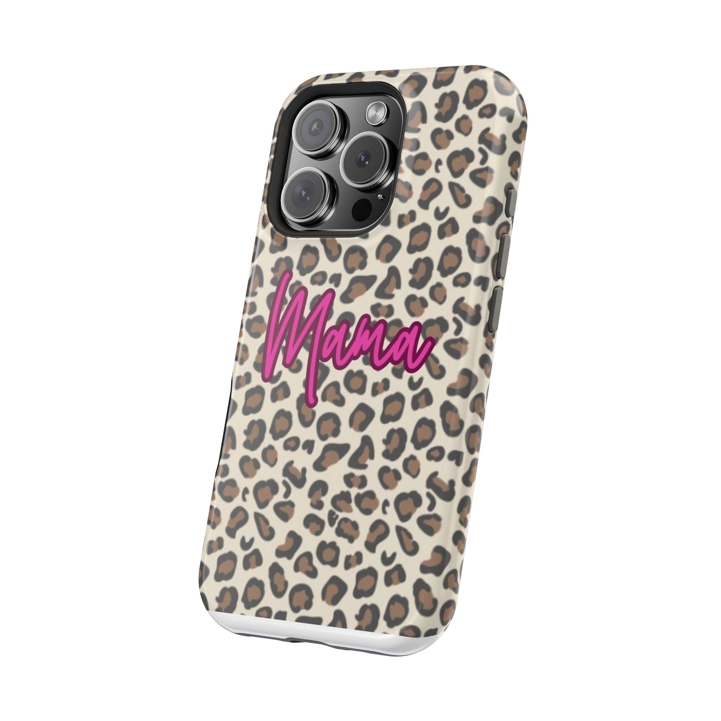 Mama Leopard Print Magnetic Impact Phone Case