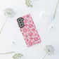 Pink Vintage Floral Tough Phone Case — Protective iPhone Cover