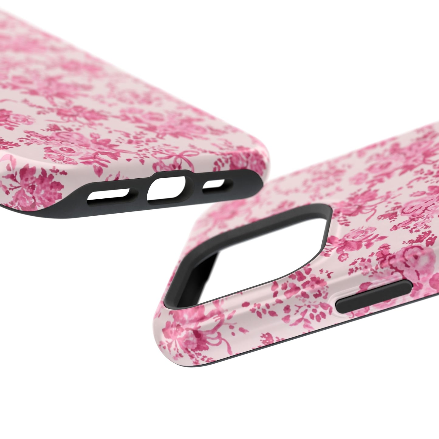 Pink Floral Magnetic Impact-Resistant Phone Case