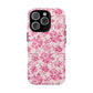 Pink Vintage Floral Tough Phone Case — Protective iPhone Cover
