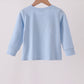 Blue big brother embroidery top