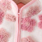 Floral print fleece jacket