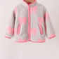 Pink bow fleece jacket