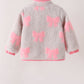 Pink bow fleece jacket