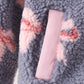Blue bow fleece jacket