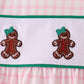 Pink Plaid Gingerbread Embroidery Ruffle Pants Set