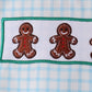 Blue Plaid Gingerbread Embroidery Pants Set