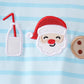 Blue Milk Santa Cookies Stripe Romper