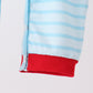 Blue Milk Santa Cookies Stripe Romper