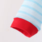 Blue Milk Santa Cookies Stripe Romper