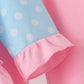 Blue Milk Santa Cookies Ruffle Pants Set