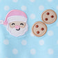 Blue Milk Santa Cookies Ruffle Pants Set