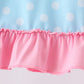 Blue Milk Santa Cookies Ruffle Pants Set